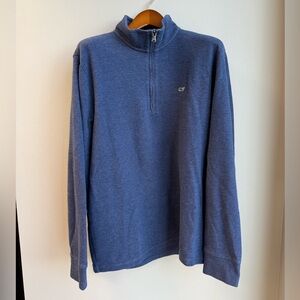 Vineyard Vines Saltwater Quarter-Zip | Deep Bay Blue | Medium